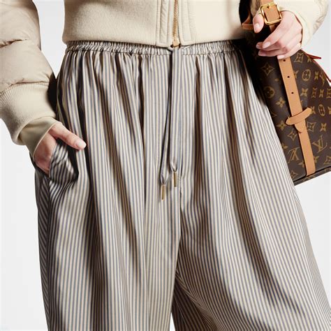 lv silk pjs|Pinstripe Silk Baggy Pajama Pants .